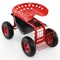 4-Wheel Outdoor Work Cart with Swivel Seat Steel Frame Tool Tray and Large Wheels for Gardening
